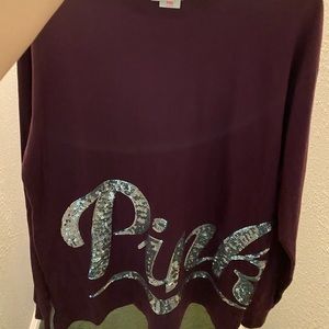 BNWT PINK VS Sequined Long Sleeve Shirt